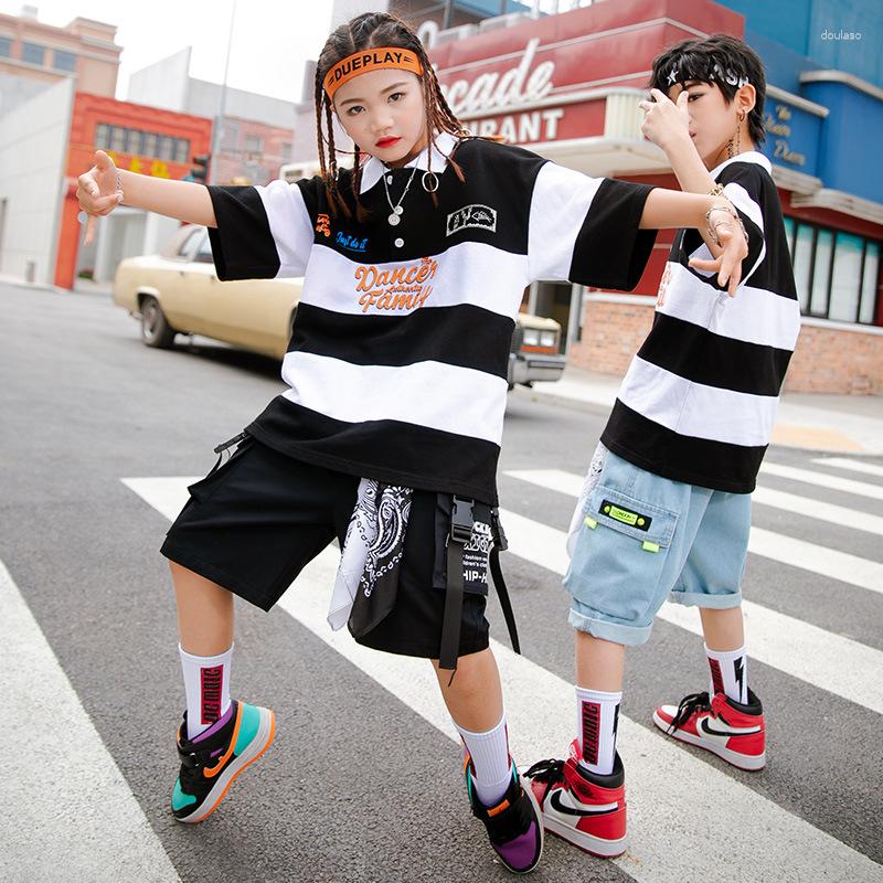 Stage Wear Kid Kpop Hip Hop Clothing Striped Polo Shirt Oversized T Top Summer Jeans Denim Shorts For Girl Boy Dance Costume Clothes, Striped t shirt
Stage Wear Kid Kpop Hip Hop Clothing Striped Polo Shirt Oversized T Top Summer Jeans Denim Shorts For Girl Boy Dance Costume Clothes, Striped t shirt