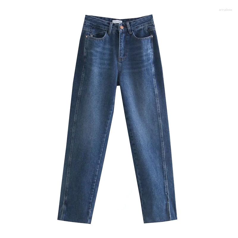 Women's Jeans Withered Retro Mom Woman Patchwork High Waist England Washed Burrs Ripped For Women Boyfriend, Blue
Women's Jeans Withered Retro Mom Woman Patchwork High Waist England Washed Burrs Ripped For Women Boyfriend, Blue