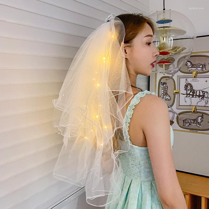 Headpieces Night Market Double-layer Bowknot Pearls With Lighted Net Yarn Po Female Hairpin Beautiful Light-emitting Veil
Headpieces Night Market Double-layer Bowknot Pearls With Lighted Net Yarn Po Female Hairpin Beautiful Light-emitting Veil