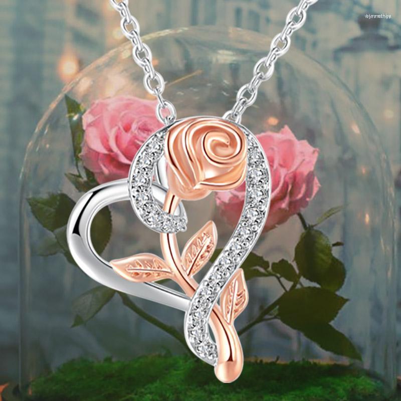 Pendant Necklaces Romantic Love Rose For Women Ladies Elegant Exquisite Banquet Jewelry Accessories Wedding Valentine Day Gift
Pendant Necklaces Romantic Love Rose For Women Ladies Elegant Exquisite Banquet Jewelry Accessories Wedding Valentine Day Gift