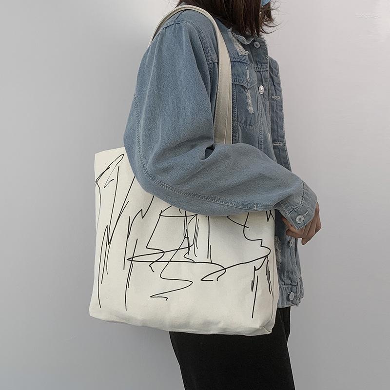 Shopping Bags Foldable Simple Shoulder Bag Reusable Canvas Eco Large Capacity Tote For Women Line Design Fashion Handbag, Beige
Shopping Bags Foldable Simple Shoulder Bag Reusable Canvas Eco Large Capacity Tote For Women Line Design Fashion Handbag, Beige