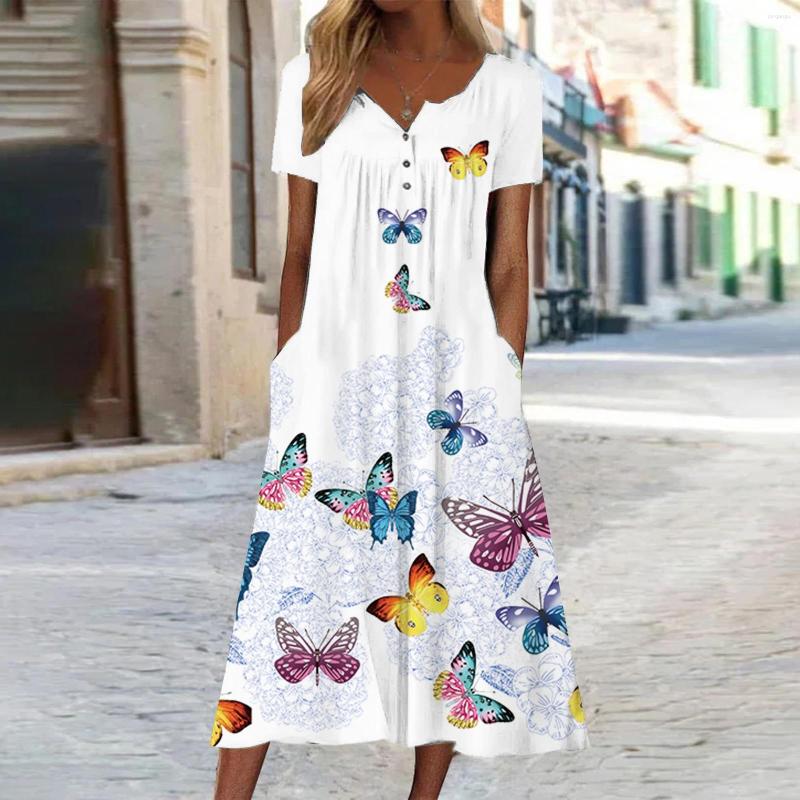 Casual Dresses Women Summer Short Sleeve Floral Print Crew Halter Dress For Buttons, Black
Casual Dresses Women Summer Short Sleeve Floral Print Crew Halter Dress For Buttons, Black