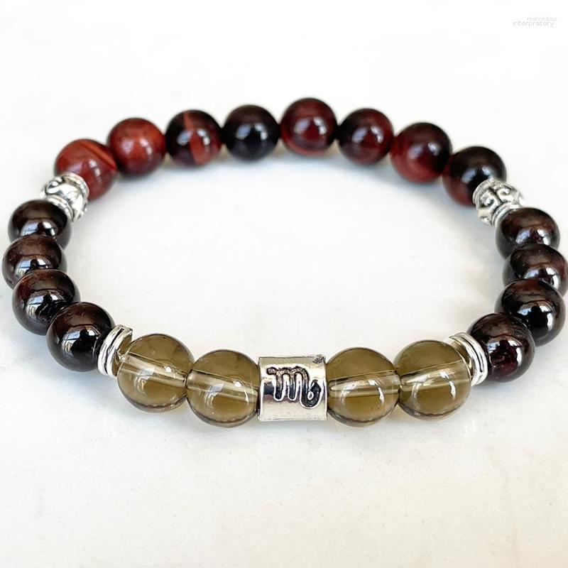 Link Bracelets MG1671 Scorpio Zodiac Bracelet For Women 8 MM A Grade Red Tiger Eye Garnet Smoky Quartz Wrist Mala Natural Gemstone Jewelry
Link Bracelets MG1671 Scorpio Zodiac Bracelet For Women 8 MM A Grade Red Tiger Eye Garnet Smoky Quartz Wrist Mala Natural Gemstone Jewelry