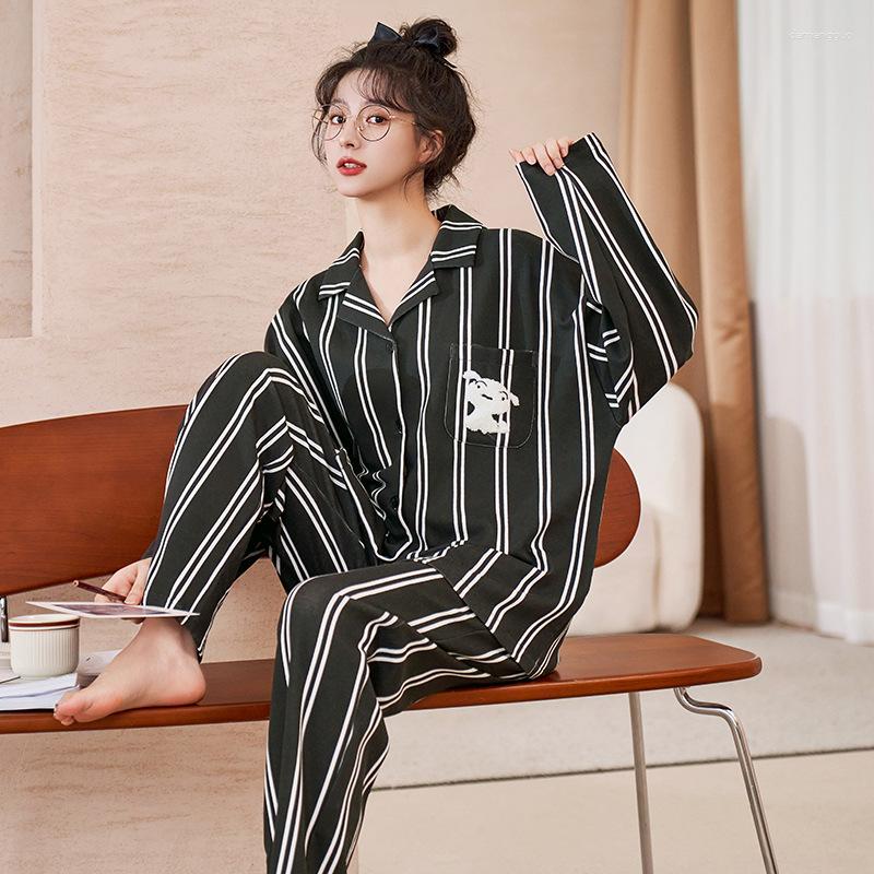 Women's Sleepwear Pijama Mujer Loungewear Women Pajamas 2023 Autumn Winter Black White Stripe Simple High Quality Comfort Casual Vintage, Picture shown
Women's Sleepwear Pijama Mujer Loungewear Women Pajamas 2023 Autumn Winter Black White Stripe Simple High Quality Comfort Casual Vintage, Picture shown