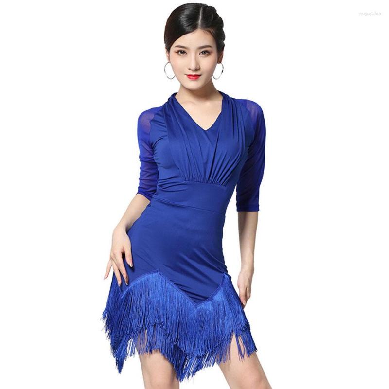 Stage Wear 2023 L70 Half Sleeve Tassel Wrinkle Design Latin Dance Dress Women Performance Costume Waltz Tango Latino Dancewear, Black
Stage Wear 2023 L70 Half Sleeve Tassel Wrinkle Design Latin Dance Dress Women Performance Costume Waltz Tango Latino Dancewear, Black