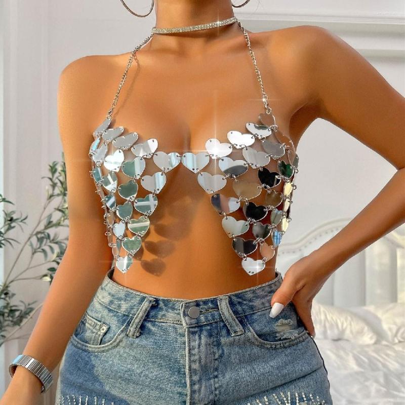 Women's Tanks Sexy Acrylic Sequin Heart Bra Chest Chain For Women Girl 2023 Trendy Sleeveless Off Shoulder Summer Party Bralette Clubwear, Gold
Women's Tanks Sexy Acrylic Sequin Heart Bra Chest Chain For Women Girl 2023 Trendy Sleeveless Off Shoulder Summer Party Bralette Clubwear, Gold