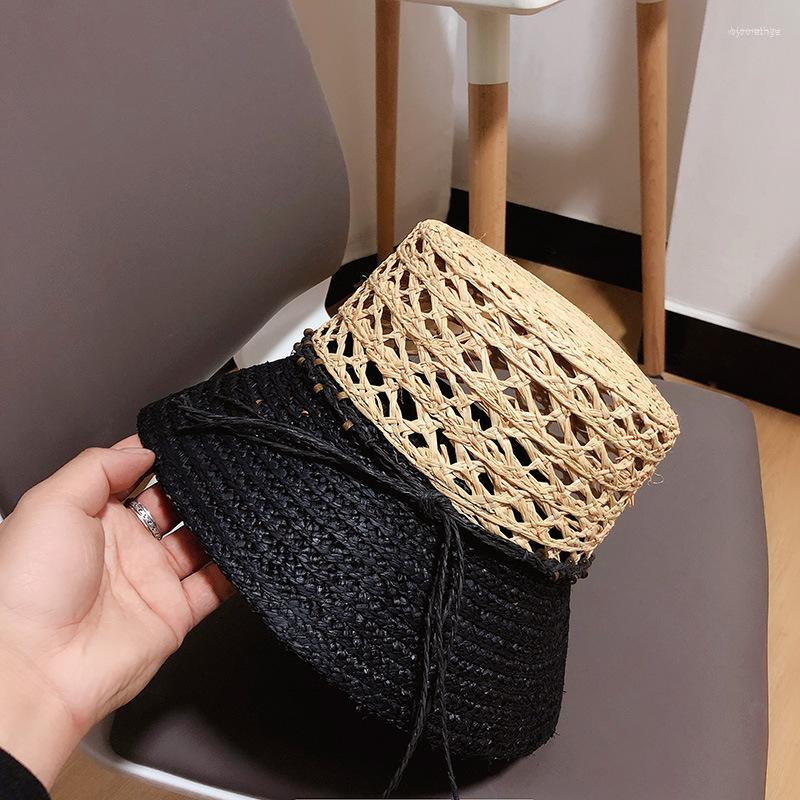 Wide Brim Hats Korean Version Hollow Summer Raffia Straw Hat Sunscreen Fashion Beach Women's Casual Seaside Color Block Breathable Sun, Black
Wide Brim Hats Korean Version Hollow Summer Raffia Straw Hat Sunscreen Fashion Beach Women's Casual Seaside Color Block Breathable Sun, Black
