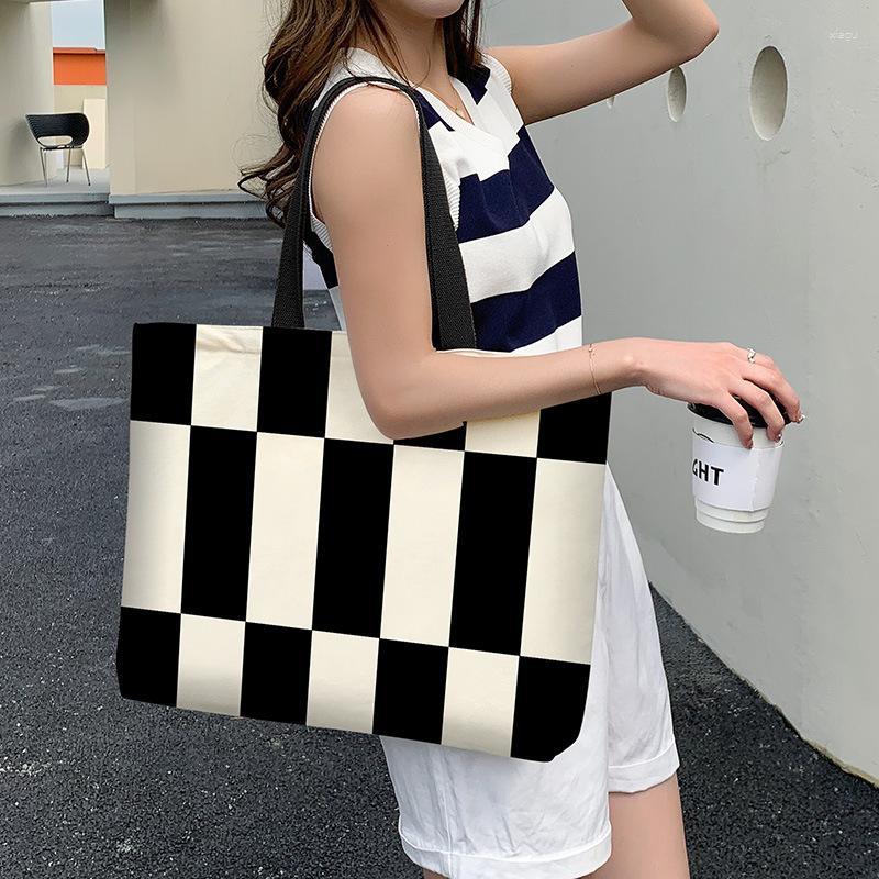 Evening Bags 2023 Retro Style Canvas Shopping Bag Casual Women's Tote Shoulder With Zipper Letter Print For Women, A4
Evening Bags 2023 Retro Style Canvas Shopping Bag Casual Women's Tote Shoulder With Zipper Letter Print For Women, A4