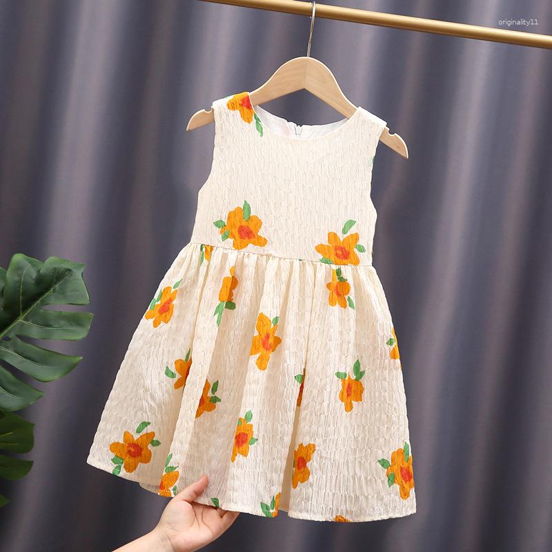 Girl Dresses 2-8 Years Baby Girls Sleeveless Flower Print Summer Kids Birthday Party Princess Dress 2023 Children Clothing Outfit, Yellow
Girl Dresses 2-8 Years Baby Girls Sleeveless Flower Print Summer Kids Birthday Party Princess Dress 2023 Children Clothing Outfit, Yellow