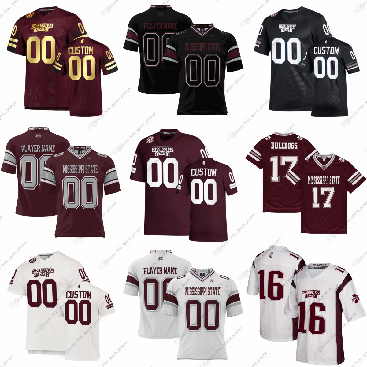 Custom NCAA College Football Jerseys Griffin Harmon Harvey Kolka Lauderdale Mosley Robinson Thomas Walley Whittemore Cooper''Mississippi''State''Bulldogs'', As in picture
Custom NCAA College Football Jerseys Griffin Harmon Harvey Kolka Lauderdale Mosley Robinson Thomas Walley Whittemore Cooper''Mississippi''State''Bulldogs'', As in picture