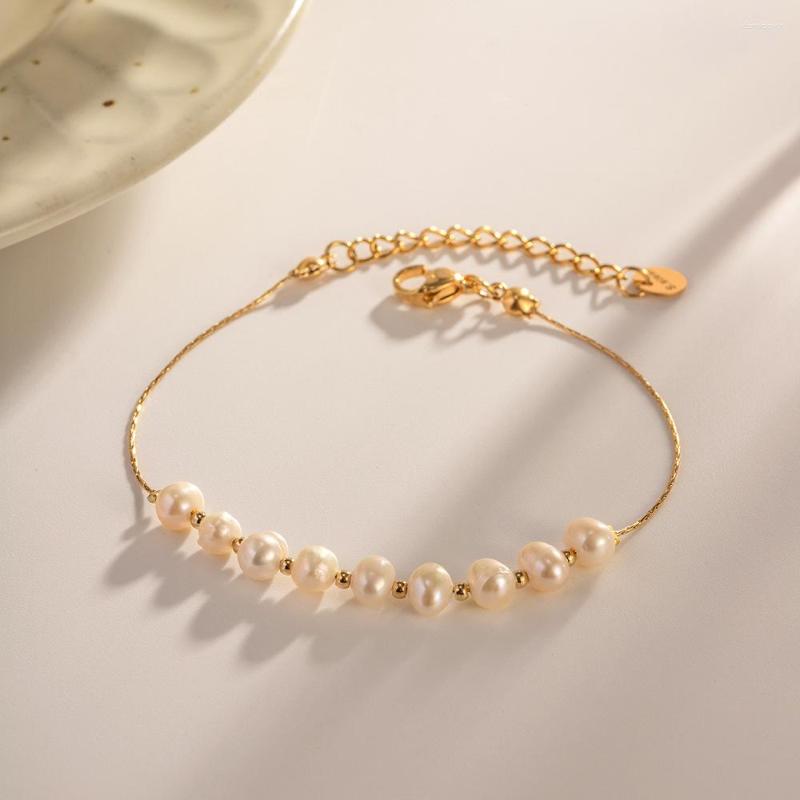 Charm Bracelets 2023 Summer Trendy Natural Freshwater Pearls Gold Color Bracelet Women Stainless Steel Waterproof Chain Bangle Luxury
Charm Bracelets 2023 Summer Trendy Natural Freshwater Pearls Gold Color Bracelet Women Stainless Steel Waterproof Chain Bangle Luxury