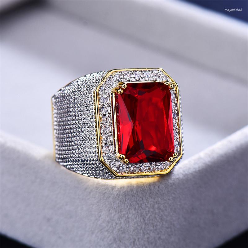 Wedding Rings Mens Big Rectangle Red Stone Luxury For Men Women Unisex Zircon Oversized Female Male Engagement Ring Jewelry Gift
Wedding Rings Mens Big Rectangle Red Stone Luxury For Men Women Unisex Zircon Oversized Female Male Engagement Ring Jewelry Gift