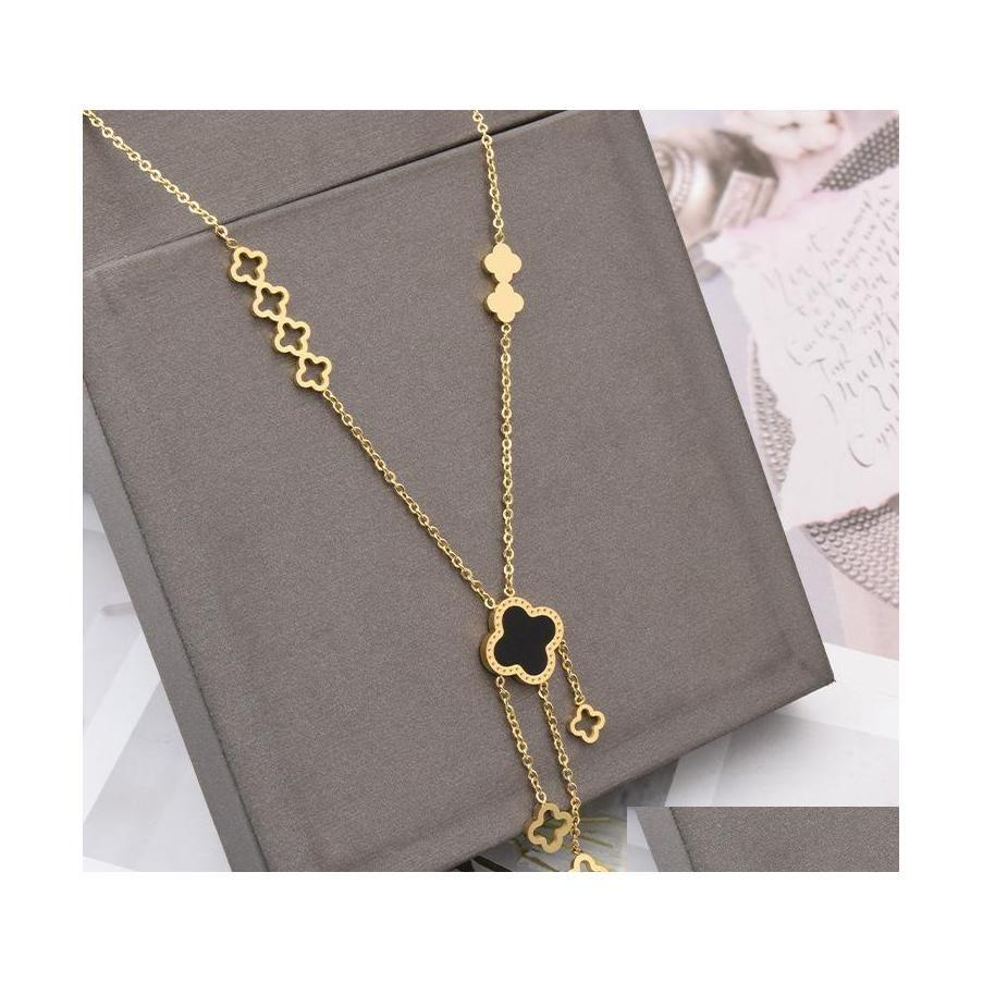 Pendant Necklaces Fashion Four Leaf Clover Shell Necklace Stainless Steel Classic Luxury Designer Jewelry Women Dro Dhg4U
Pendant Necklaces Fashion Four Leaf Clover Shell Necklace Stainless Steel Classic Luxury Designer Jewelry Women Dro Dhg4U