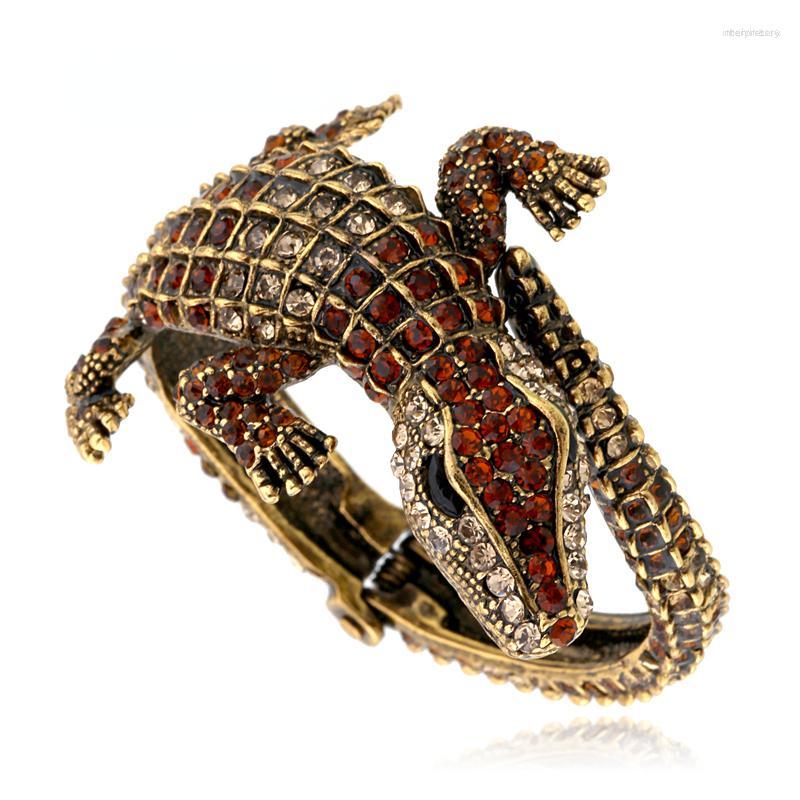 Bangle Animal Style Vintage Crocodile Bracelet Antique Golden Plated Full Rhinestones Cuff Jewelry Gift With Delicate Box
Bangle Animal Style Vintage Crocodile Bracelet Antique Golden Plated Full Rhinestones Cuff Jewelry Gift With Delicate Box