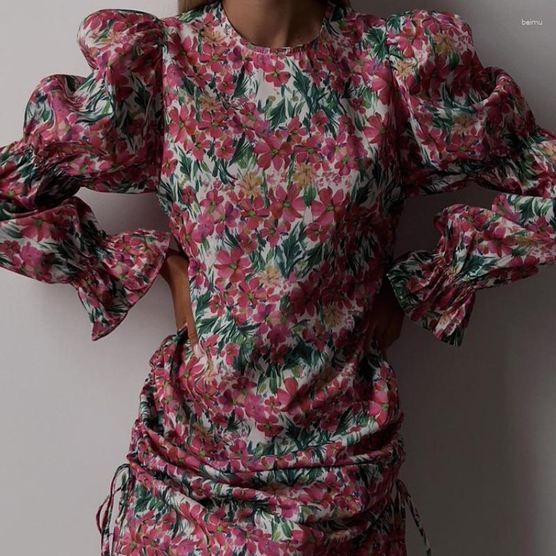 Casual Dresses Fashion Long Puff Sleeve O Neck Ruched Mini Dress Y2K Clothes Streetwear Women Elegant Floral Print Party Bodycon, Red
Casual Dresses Fashion Long Puff Sleeve O Neck Ruched Mini Dress Y2K Clothes Streetwear Women Elegant Floral Print Party Bodycon, Red