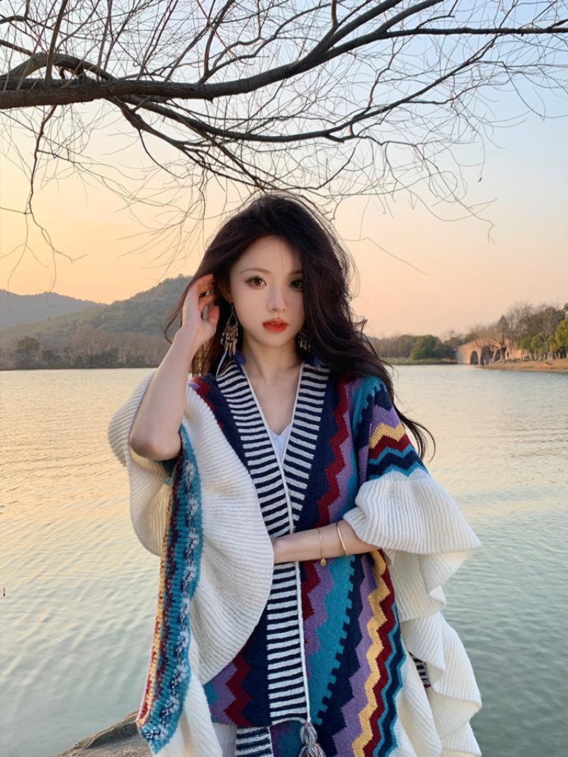 Women's Knits WDMSNA 2023 National Wind Shawl Womens Fashion Wear Knitted Cape Bohemia Outside Clothes Loose Cardigan Women, Green
Women's Knits WDMSNA 2023 National Wind Shawl Womens Fashion Wear Knitted Cape Bohemia Outside Clothes Loose Cardigan Women, Green