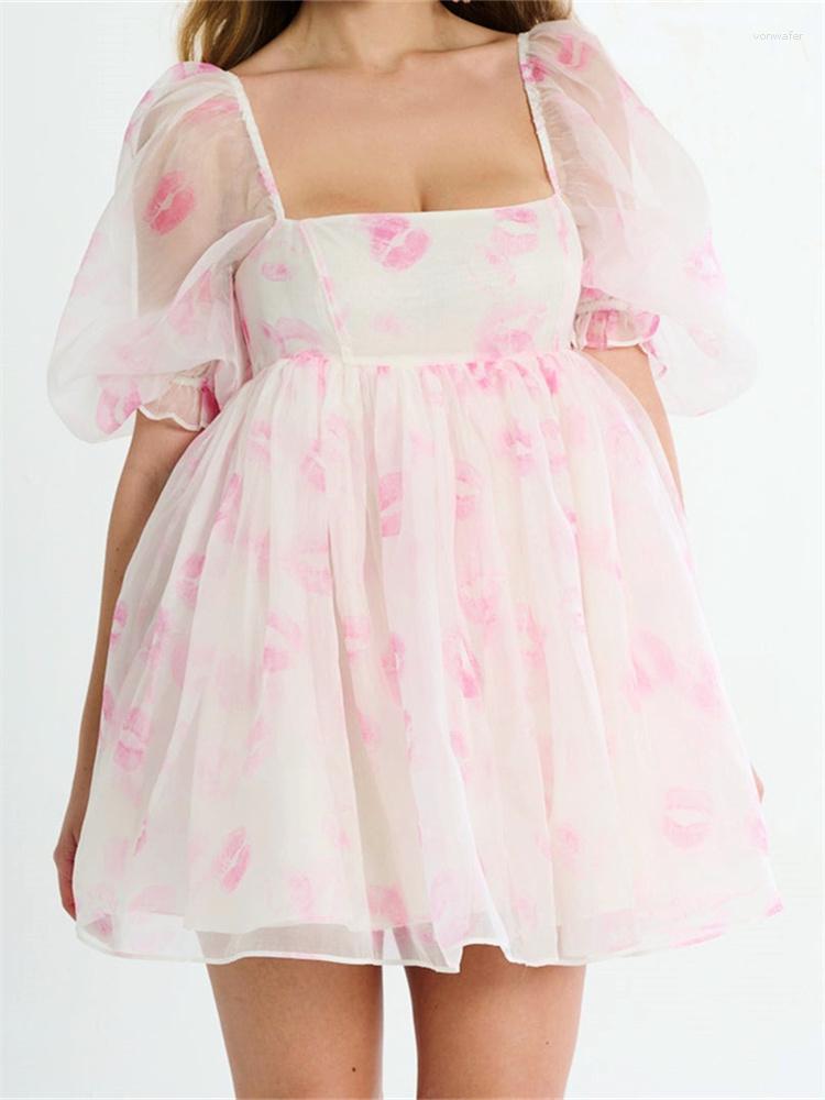 Casual Dresses Women Summer Retro Fairy Fluffy Dress Mesh Puff Sleeve Square Neck Tulle A-line Mini Sexy Elegant Party, Pink
Casual Dresses Women Summer Retro Fairy Fluffy Dress Mesh Puff Sleeve Square Neck Tulle A-line Mini Sexy Elegant Party, Pink