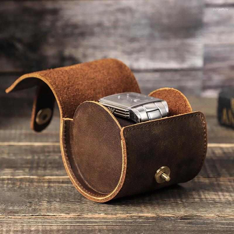 Watch Boxes Portable Vintage Roll Display Storage Box Crazy Horse Leather Case Holder For Gift
Watch Boxes Portable Vintage Roll Display Storage Box Crazy Horse Leather Case Holder For Gift