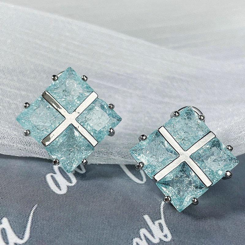 Stud Earrings Bilincolor Fashion Broken Cubic Zirconia Light Blue Square Earring With English Lock
Stud Earrings Bilincolor Fashion Broken Cubic Zirconia Light Blue Square Earring With English Lock