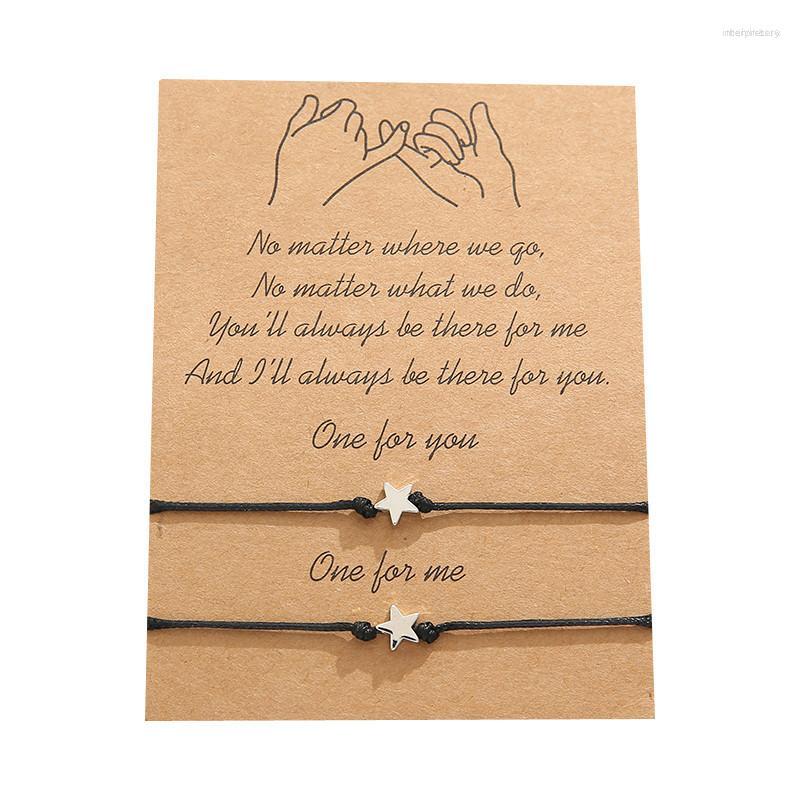 Link Bracelets Couple's Bracelet Simple Five-Pointed Star Wax Line Woven Card Hand 2-Piece Set
Link Bracelets Couple's Bracelet Simple Five-Pointed Star Wax Line Woven Card Hand 2-Piece Set