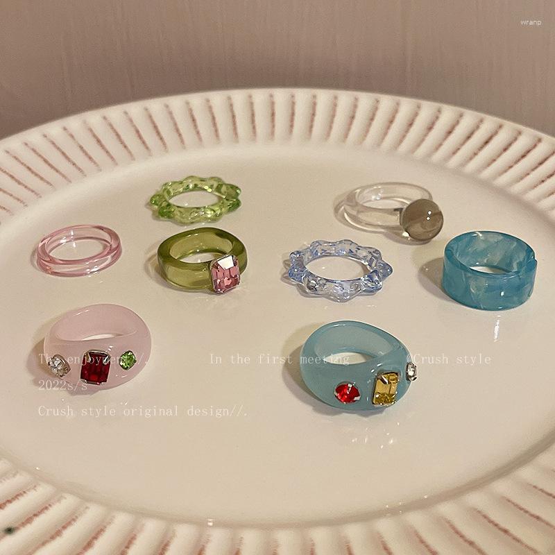 Cluster Rings Light The Luxury Of Zircon Acrylic Ring Finger Fashion Suits Senior Female Temperament Feeling Joker Character
Cluster Rings Light The Luxury Of Zircon Acrylic Ring Finger Fashion Suits Senior Female Temperament Feeling Joker Character