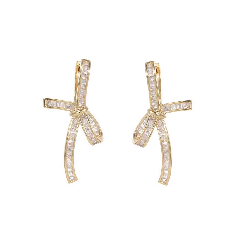 Full Diamond Knotted Bowknot Stud Earrings For Women Wedding Party Simple Temperament Sweet Geometry Ribbon Ear rings Female Ear Jewellry
Full Diamond Knotted Bowknot Stud Earrings For Women Wedding Party Simple Temperament Sweet Geometry Ribbon Ear rings Female Ear Jewellry