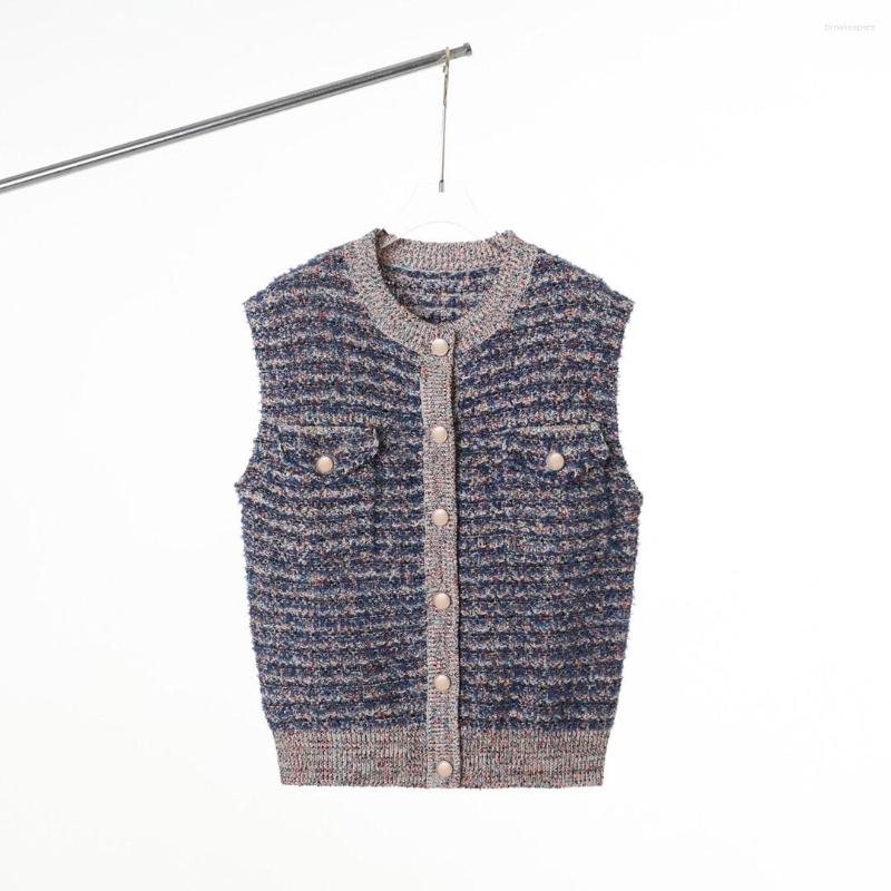 Women' Knits Sleeveless Knitted Jacket Round Neck Single-breasted Design Versatile Fashion 2023 Fall 0823Y, Picture color
Women' Knits Sleeveless Knitted Jacket Round Neck Single-breasted Design Versatile Fashion 2023 Fall 0823Y, Picture color