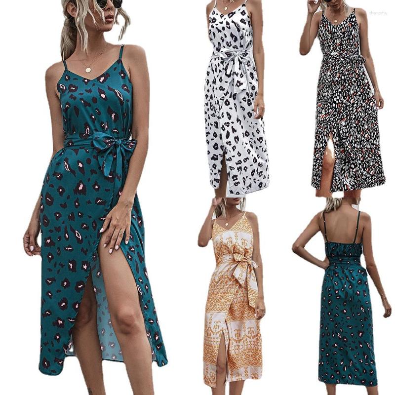 Casual Dresses Summer Women Ladies Middle Length Long Dress Camisole Printing Sleeveless Split Hem Sexy Daily Wear Female Clothes, White
Casual Dresses Summer Women Ladies Middle Length Long Dress Camisole Printing Sleeveless Split Hem Sexy Daily Wear Female Clothes, White