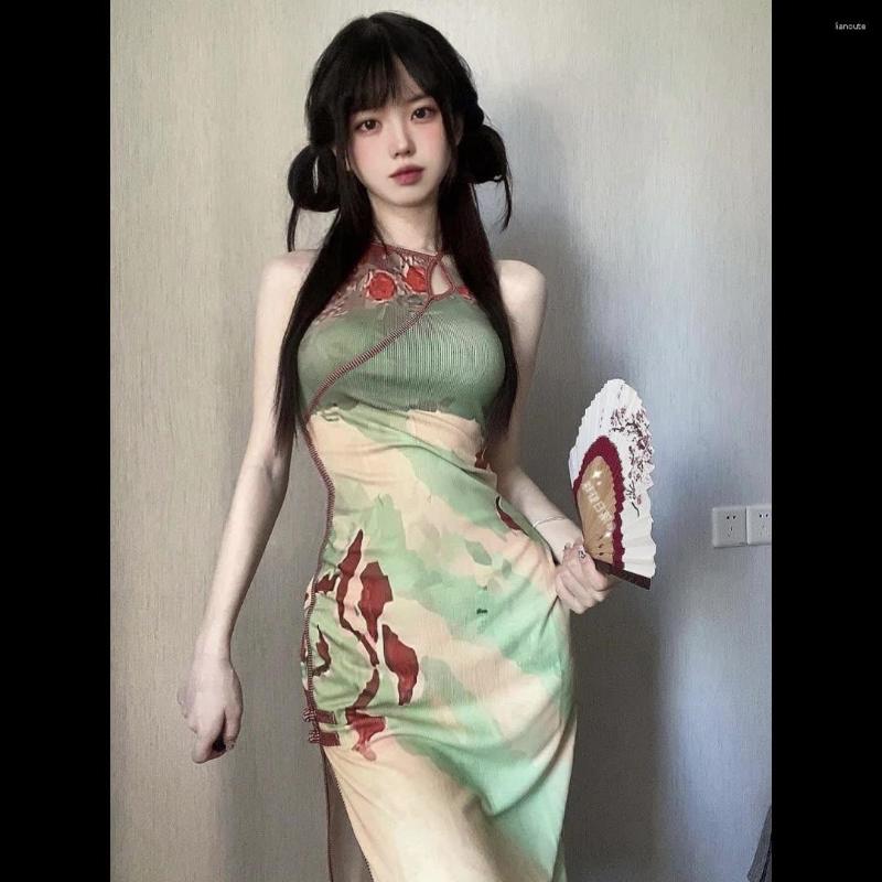 Ethnic Clothing 2023 Sleeveless Qipao Hollow Out Chinese Dress Improved Cheongsams Women Sexy Split Irregular Straps Vestidos
Ethnic Clothing 2023 Sleeveless Qipao Hollow Out Chinese Dress Improved Cheongsams Women Sexy Split Irregular Straps Vestidos