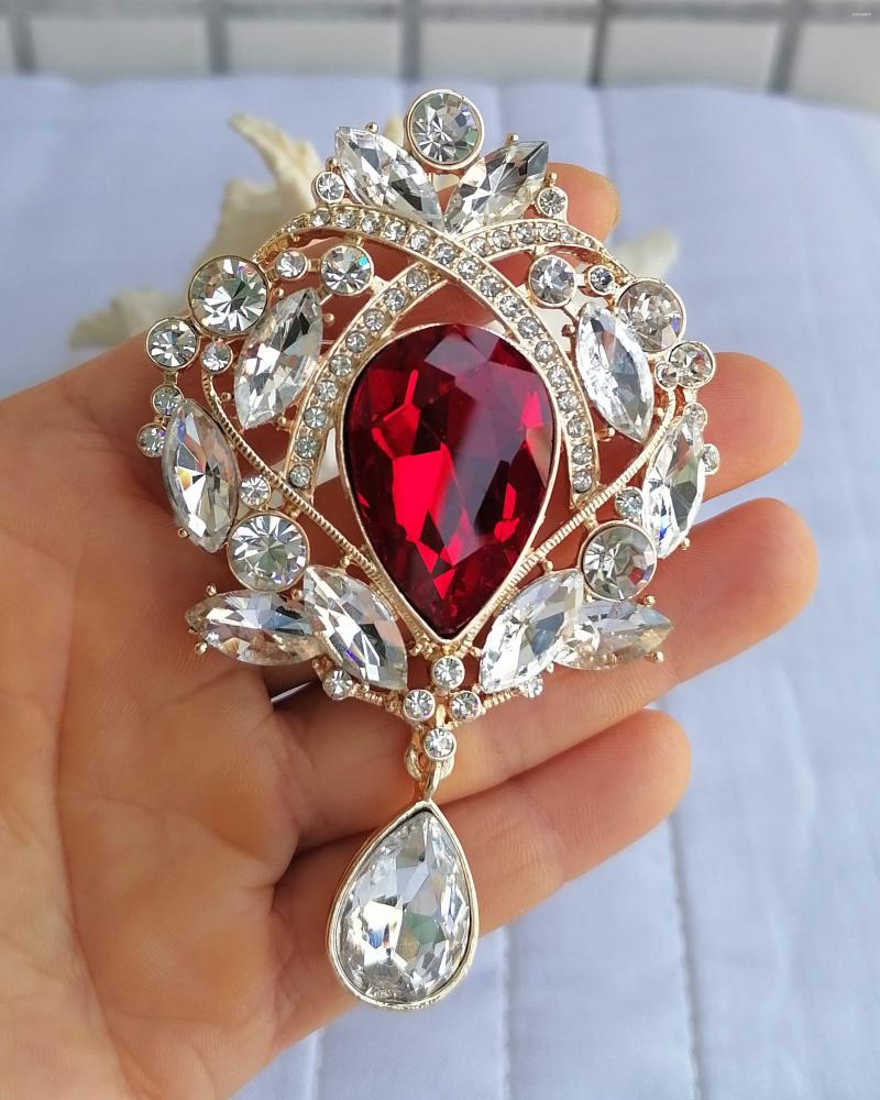 Brooches Charming Clear Red Rhinestone Crystal Teardrop Brooch Pin Pendant EE04082C23
Brooches Charming Clear Red Rhinestone Crystal Teardrop Brooch Pin Pendant EE04082C23