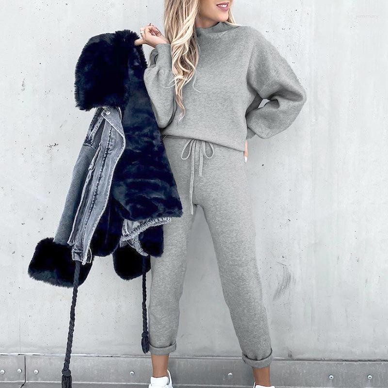 Women' Two Piece Pants Long Sleeves Mock Neck Shirt Pullover Sweatshirt With Set Pure Color Spring Casual Tracking Suits For Women, Black
Women' Two Piece Pants Long Sleeves Mock Neck Shirt Pullover Sweatshirt With Set Pure Color Spring Casual Tracking Suits For Women, Black