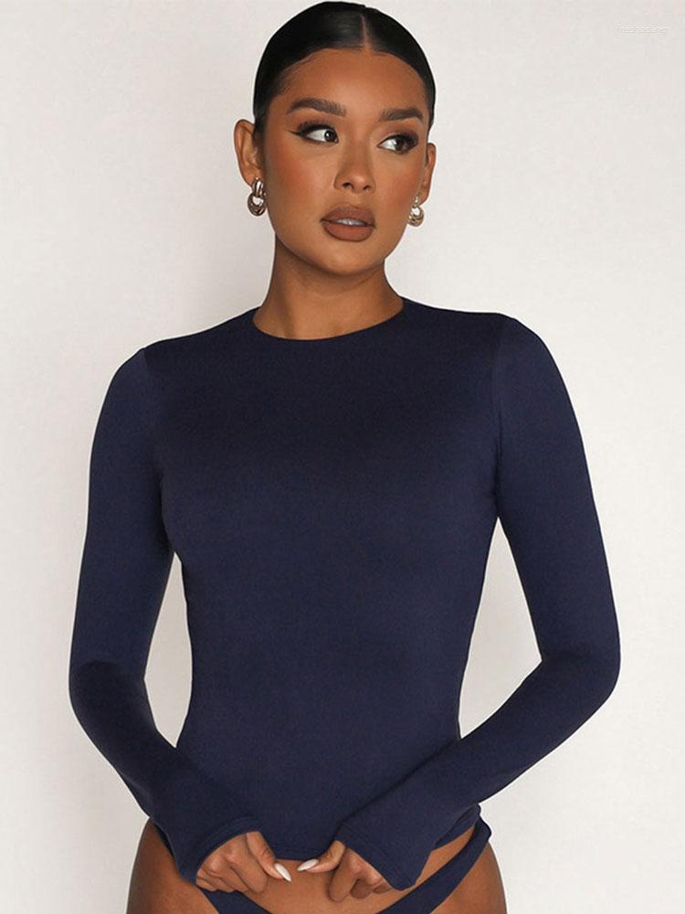 Women' T Shirts Solid Long Sleeve T-shirt Women Fashion Basic Bottom Shirt 2023 Spring Female Elegant O-neck Slim Tops, Navy blue
Women' T Shirts Solid Long Sleeve T-shirt Women Fashion Basic Bottom Shirt 2023 Spring Female Elegant O-neck Slim Tops, Navy blue