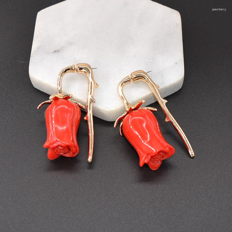 Stud Earrings Flower Bohemian Rose Holiday StyleRed Korean Temperament Creative Exaggerated Long Earring For Women
Stud Earrings Flower Bohemian Rose Holiday StyleRed Korean Temperament Creative Exaggerated Long Earring For Women