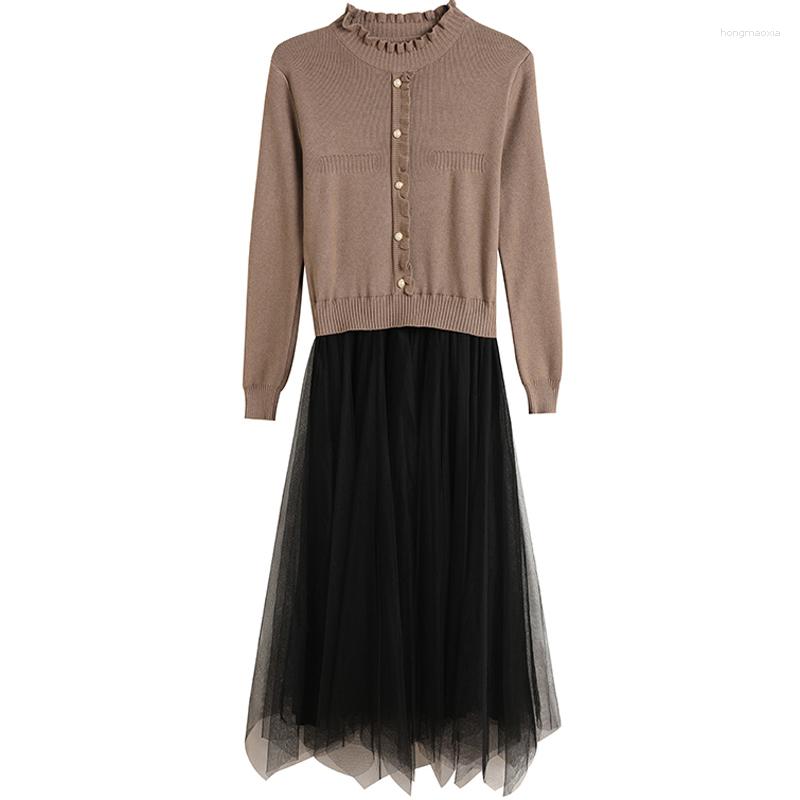 Casual Dresses Women Knitting Dress Ruffles Neck Basic Sweet Cute Warm For Autumn Winter Sweater Clothing Female 8608
Casual Dresses Women Knitting Dress Ruffles Neck Basic Sweet Cute Warm For Autumn Winter Sweater Clothing Female 8608