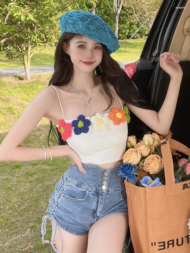 Women's Tanks Women's GkyocQ 2023 Summer Women Camis Solid Floral Design Short Tops Sleeveless Skinny Slim Waist Sexy Girl Vintage Vest, Black 
Women's Tanks Women's GkyocQ 2023 Summer Women Camis Solid Floral Design Short Tops Sleeveless Skinny Slim Waist Sexy Girl Vintage Vest, Black
