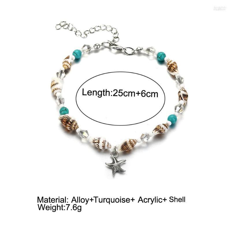 Anklets LUOLER 1PC Bohemia Summer Shell Starfish Beads For Women Adjustable Foot Chain Anklet Bracelet On Leg Beach Jewelry
Anklets LUOLER 1PC Bohemia Summer Shell Starfish Beads For Women Adjustable Foot Chain Anklet Bracelet On Leg Beach Jewelry