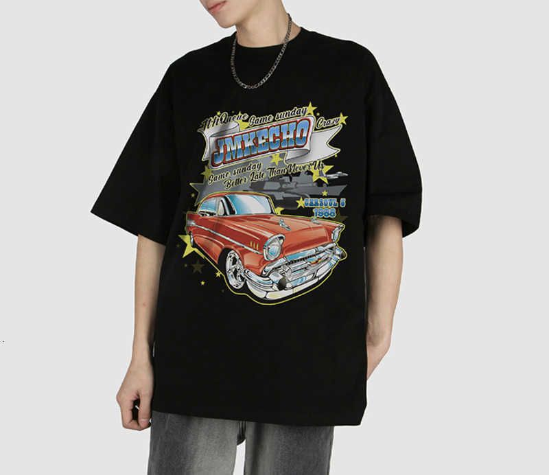 American Short Sleeve T-shirt 280g Fashion Brand Old Wash Men's and Women's Oversize Street Style, Car 280g white
American Short Sleeve T-shirt 280g Fashion Brand Old Wash Men's and Women's Oversize Street Style, Car 280g white