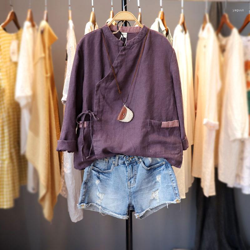 Women's Blouses 2023 Spring Autumn Arts Style Women Long Sleeve Cotton Linen Loose Shirts Double Pocket Stand Collar Vintage Blouse Tops A04, Black
Women's Blouses 2023 Spring Autumn Arts Style Women Long Sleeve Cotton Linen Loose Shirts Double Pocket Stand Collar Vintage Blouse Tops A04, Black