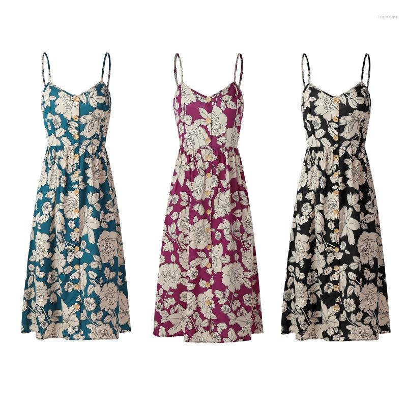 Casual Dresses Women Midi Length Holiday Sleeveless Backless Floral Printed A-Line Button Dress N7YF, Black
Casual Dresses Women Midi Length Holiday Sleeveless Backless Floral Printed A-Line Button Dress N7YF, Black