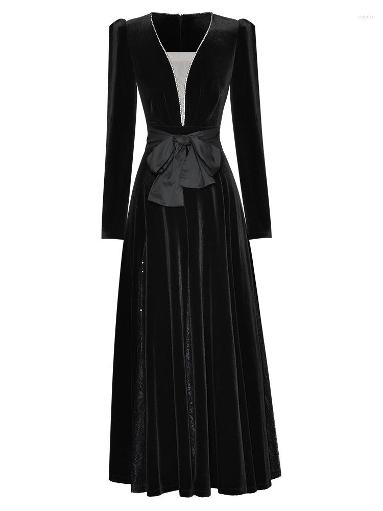 Casual Dresses SweetsinceSexy Deep V-Neck Dress Women Spring Autumn Long Sleeve Beaded Lace Splice Velvet Black Wine 2023 Luxury Designer
Casual Dresses SweetsinceSexy Deep V-Neck Dress Women Spring Autumn Long Sleeve Beaded Lace Splice Velvet Black Wine 2023 Luxury Designer