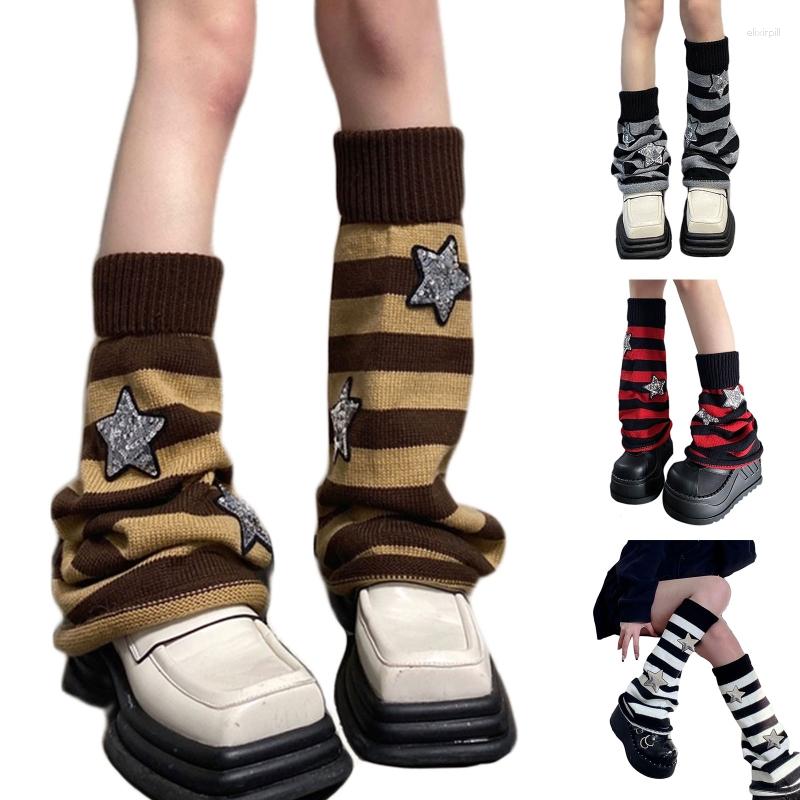 Women Socks Baggy Knee High For Sequins Star Striped Knitted Flared 37JB, Red and black stripe
Women Socks Baggy Knee High For Sequins Star Striped Knitted Flared 37JB, Red and black stripe