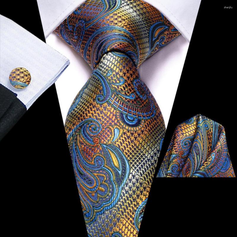 Bow Ties Paisley Blue Orange Silk Tie For Men Handky Cufflink Gift Mens Necktie Fashion Business Party Wedding Dropshiping Hi-Tie Design
Bow Ties Paisley Blue Orange Silk Tie For Men Handky Cufflink Gift Mens Necktie Fashion Business Party Wedding Dropshiping Hi-Tie Design