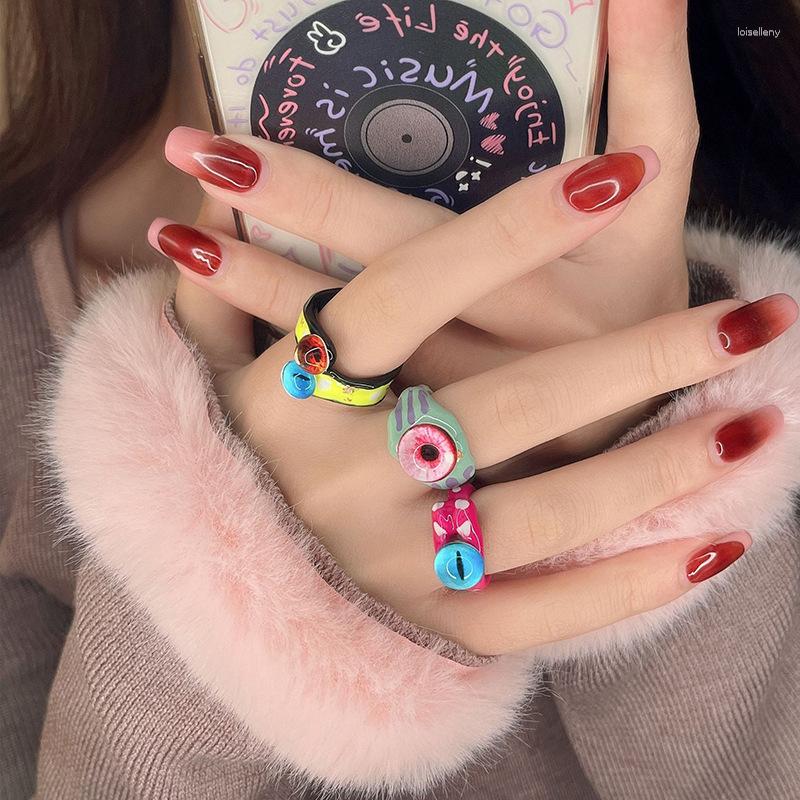 Cluster Rings Colorful Eye Metal Ring For Women Oil Dropping Irregular Opening Dopamine Girls Fashion Y2K Jewelry
Cluster Rings Colorful Eye Metal Ring For Women Oil Dropping Irregular Opening Dopamine Girls Fashion Y2K Jewelry