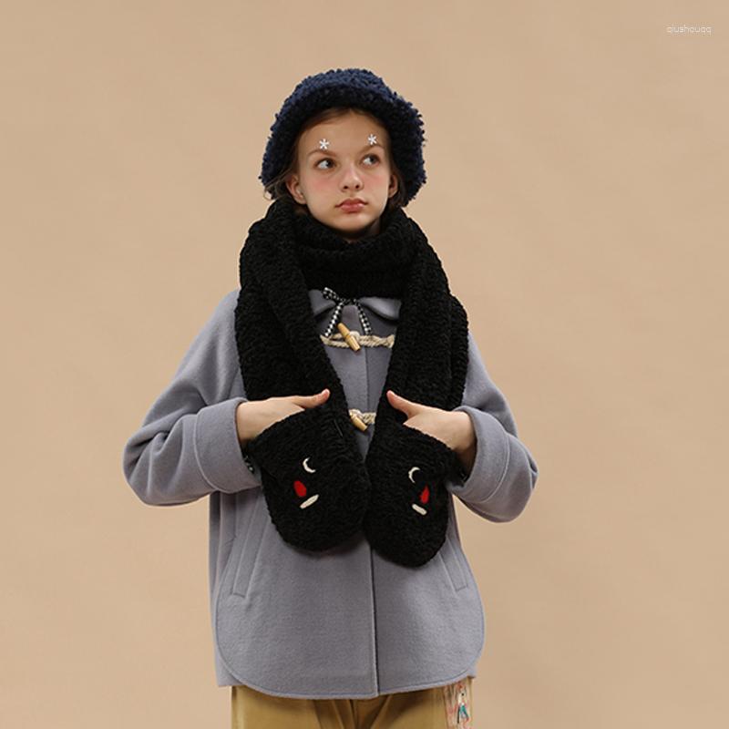 Scarves Korean Girls Winter Thick Warm Black Lamb Scarf Female Plush Couple Preppy Style Collar Long Cartoon Embroidery Wraps
Scarves Korean Girls Winter Thick Warm Black Lamb Scarf Female Plush Couple Preppy Style Collar Long Cartoon Embroidery Wraps
