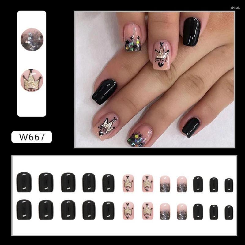 False Nails Nail Tips Sweet And Cool DIY Manicure European American Style Gradient Black Short
False Nails Nail Tips Sweet And Cool DIY Manicure European American Style Gradient Black Short