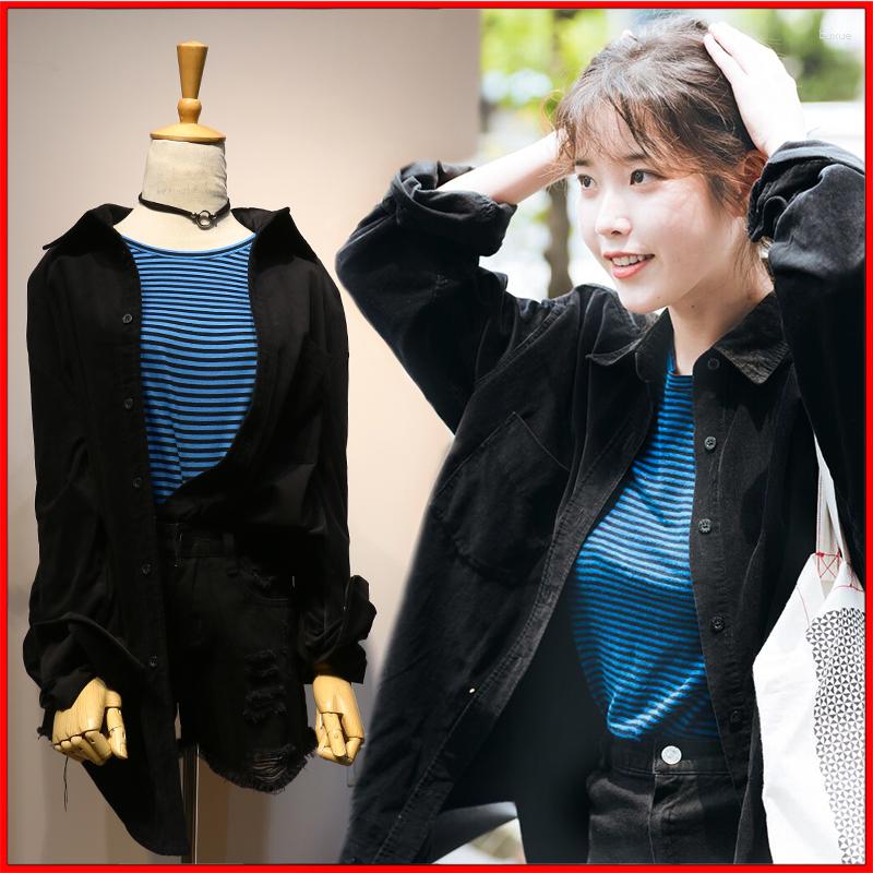 Women's Blouses Kpop IU Office Lady Corduroy Women Sweet Elegant Preppy Japanese Style Casual Tops Girls Loose Button Long Sleeve Shirts, Black
Women's Blouses Kpop IU Office Lady Corduroy Women Sweet Elegant Preppy Japanese Style Casual Tops Girls Loose Button Long Sleeve Shirts, Black