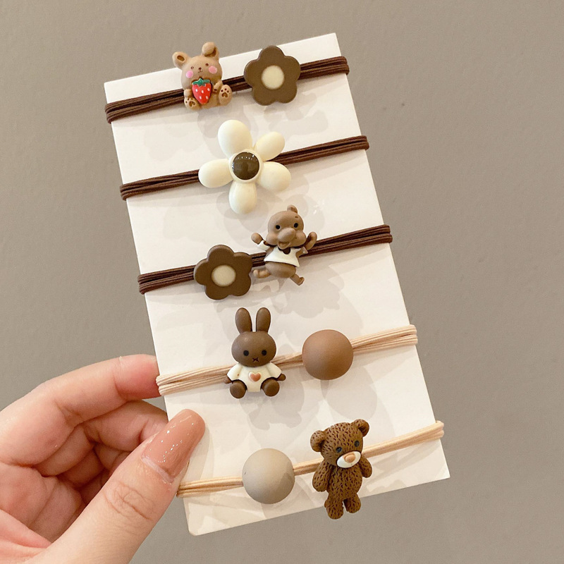 Fashion blogger designer jewelrg new Coffee colored head rope, flower hair rope, cute bear, leather band, children's hair loopScrunchies hair ties wholesale FS31
Fashion blogger designer jewelrg new Coffee colored head rope, flower hair rope, cute bear, leather band, children's hair loopScrunchies hair ties wholesale FS31