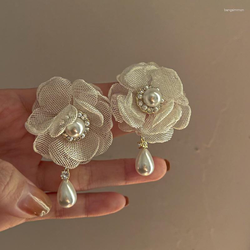 Dangle Earrings Trendy Pearl Flower Fashion Jewelry For Women Crystal Brincos Statement
Dangle Earrings Trendy Pearl Flower Fashion Jewelry For Women Crystal Brincos Statement