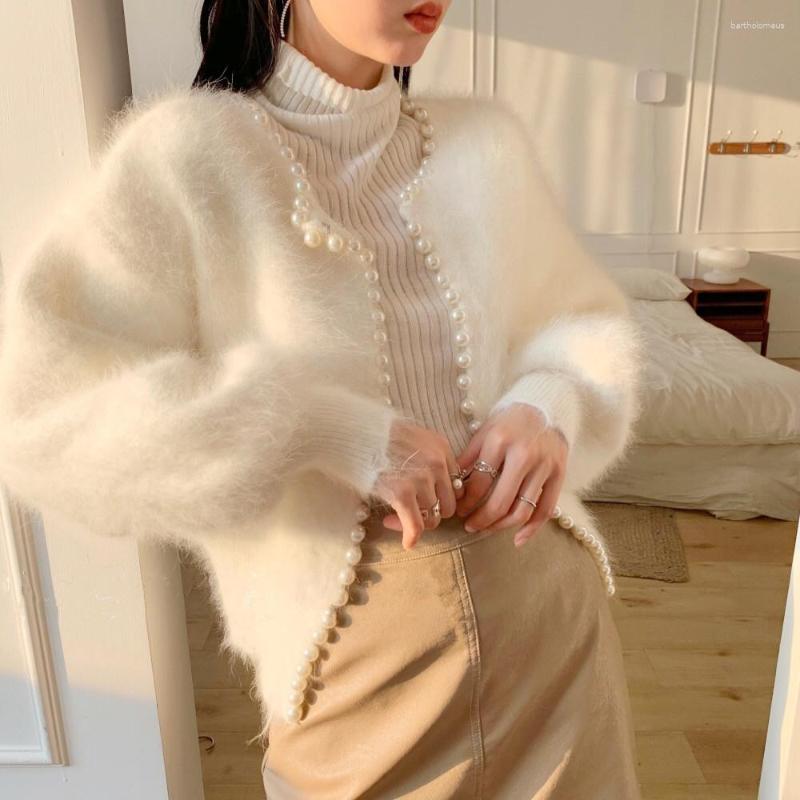 Women's Knits Fashion Women Pearls Mink Cashmere Jumpers Lantern Sleeve O-Neck Outwear Vintage Sweet Autumn Knitted Sweater Cardigans, Black
Women's Knits Fashion Women Pearls Mink Cashmere Jumpers Lantern Sleeve O-Neck Outwear Vintage Sweet Autumn Knitted Sweater Cardigans, Black