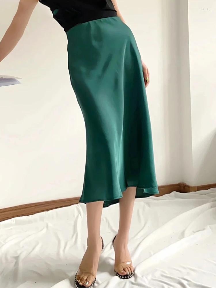 Skirts Solid Satin Elastic Waist Women A-Line Skirt Summer Female Slim Falda, Coffee
Skirts Solid Satin Elastic Waist Women A-Line Skirt Summer Female Slim Falda, Coffee